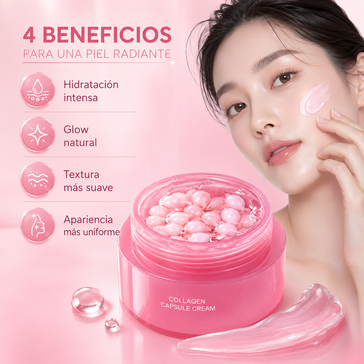 Crema Facial PDRN de Colágeno en Cápsulas con Niacinamida
