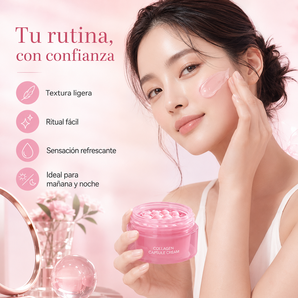 Crema Facial PDRN de Colágeno en Cápsulas con Niacinamida