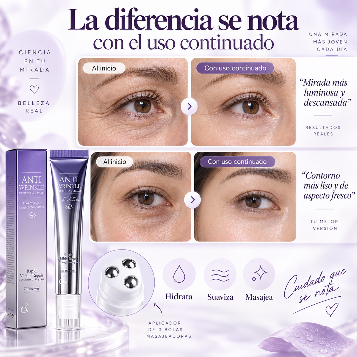 Contorno de Ojos Antiarrugas para Ojeras y Bolsas | SensyLive