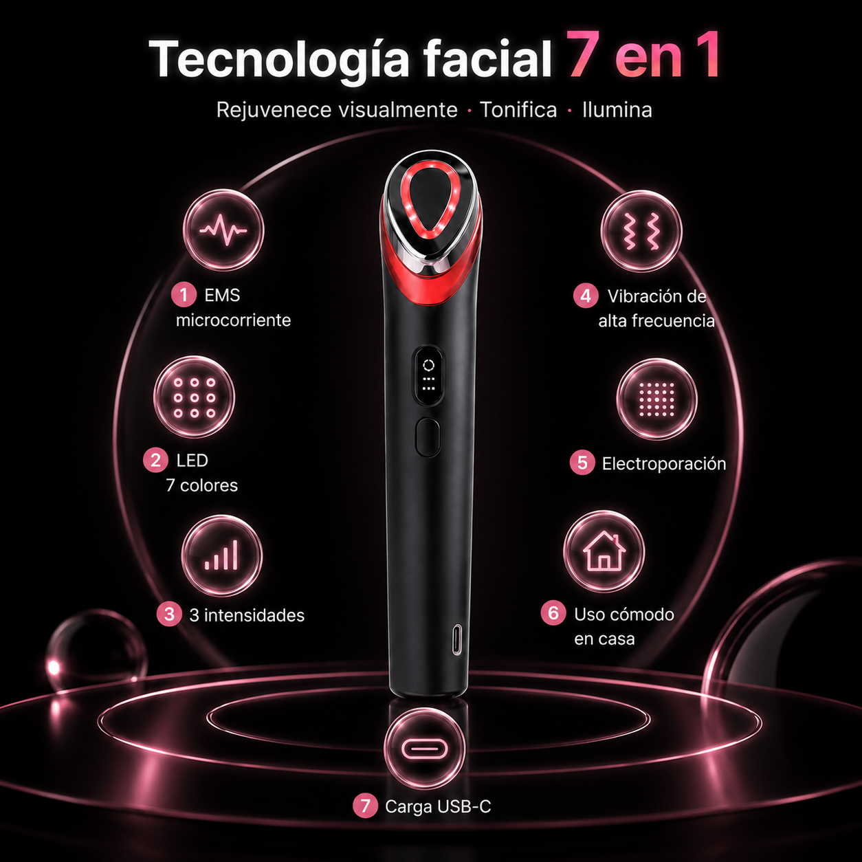 Booster Max 2 – Dispositivo Facial LED 7 en 1