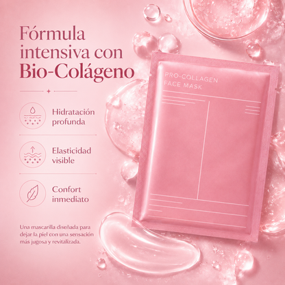 4-Mascarillas Faciales Bio-Colágeno Coreano