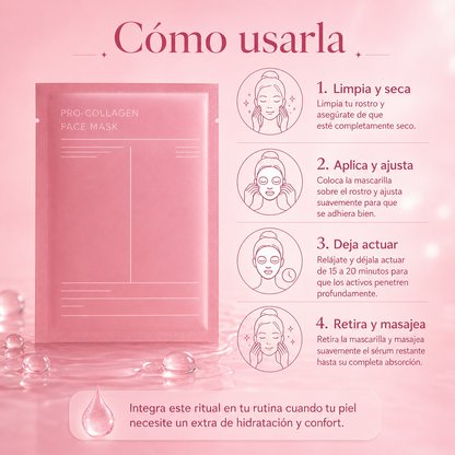 4-Mascarillas Faciales Bio-Colágeno Coreano
